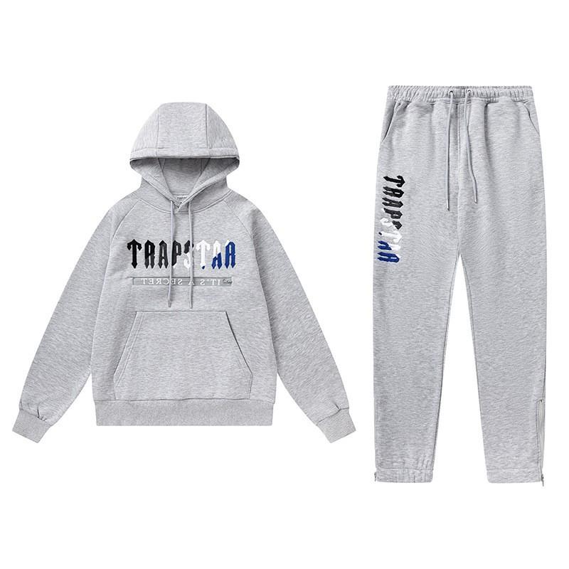 Streetwear Hooded Sweatshirt Set Loose Fit Embroidery Winter Casual Top Youth