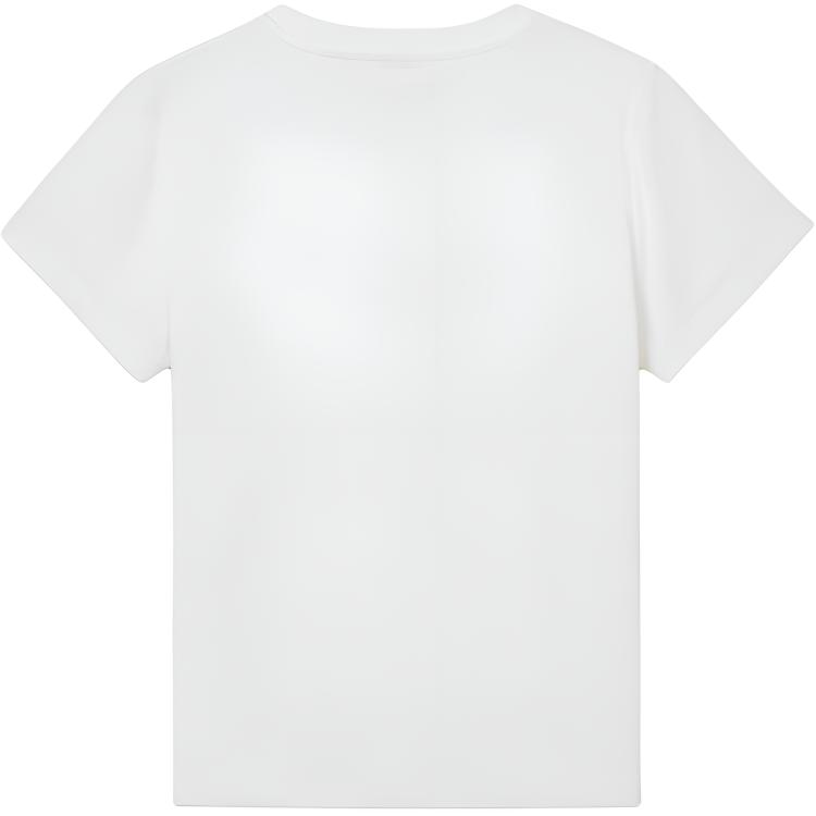 Levis Casual Comfortable Simple Logo Print Round Neck Short Sleeve T-Shirt Women T-Shirts White 002YQ-0000