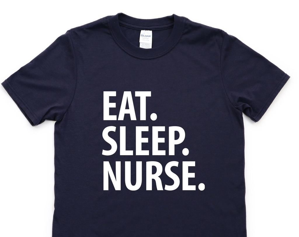 Eat Sleep Nurse T-Shirt: Soft Cotton Blend, Gift for Nurses 1443