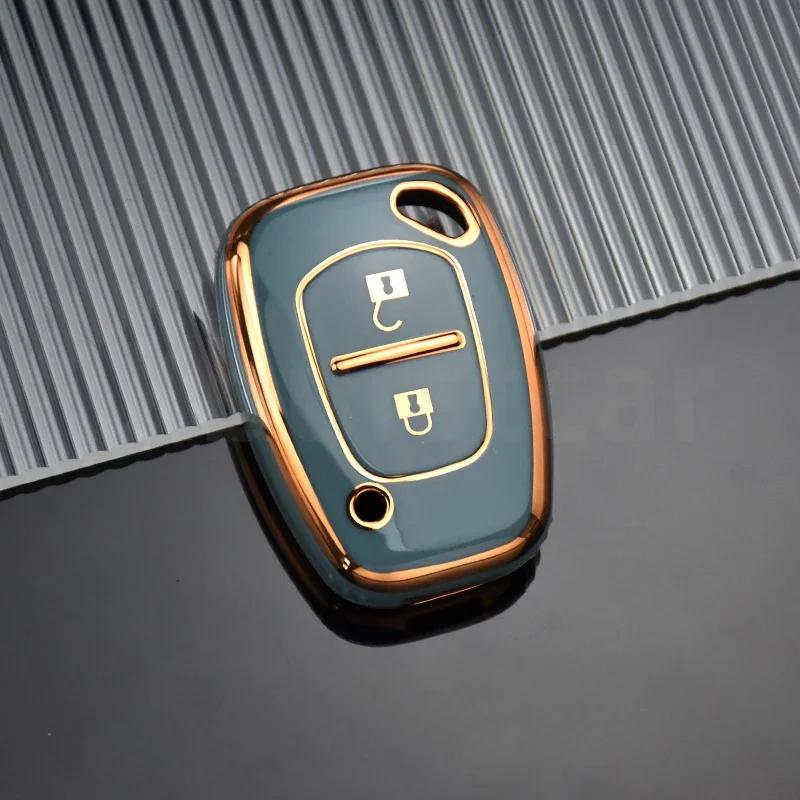 2 Buttons Fashion TPU Car Key Case Cover Shell Protector For Vauxhall Opel Vivaro For Renault Movano Trafic Kangoo Accessories