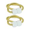 1 Pair Magnetic Curtain Tiebacks, Woven Rope Beaded Curtain Holders, Decorative Drapery Holdbacks for Living Room Bedroom