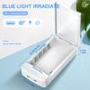 Portable UV Nail Art Tool Cleaning Box for Manicure, Salon, Tweezers, Jewelry, Cell Phone Cleaning Tools (White)