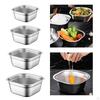 Stainless Steel Square Basin Catering Pan Multipurpose Soup Bowl Washing for Home Kitchen