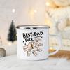 5 Vatertag Fauststoß Emaille Tasse Kaffee Tee Emaille Tasse Starke Familie Opa Geschenk Personalisiertes Geschenk