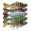 3/5Pcs Fishing Lures 3D Swimming Bait with Treble Hooks Realistic Looking Bright Colors Compact Portable Hard Bait Artificial Lure