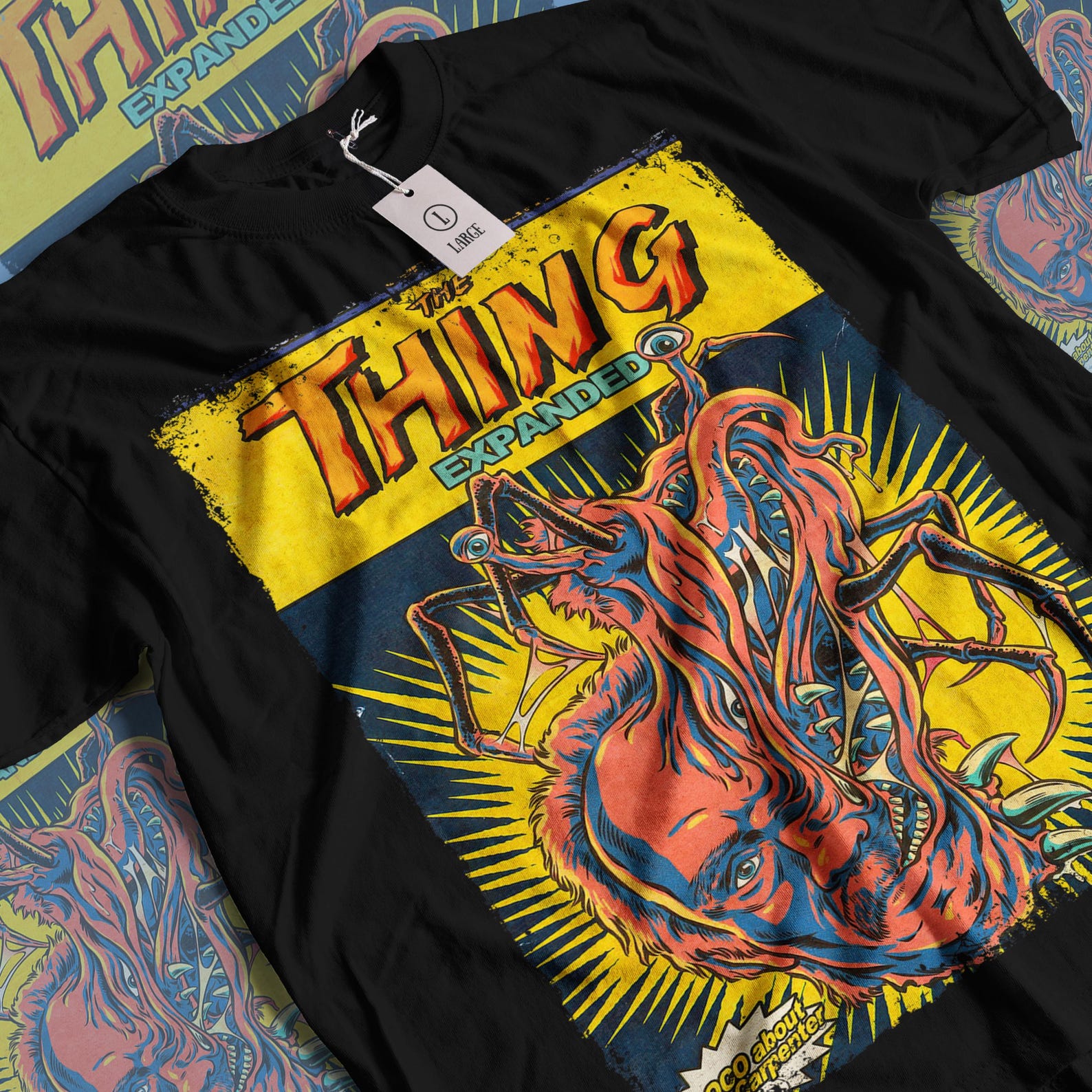 The Thing Movie Horror Graphic Tee: Vintage Sci-Fi Unisex Shirt XL