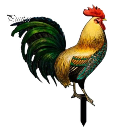 Arte da Giardino Realistico Palo Animale in Acrilico, Pollo Oca Uccello Piatto 2D Palo da Giardino Resistente alle Intemperie Segno Coniglio per Sentiero, Patio, Prato Esterno