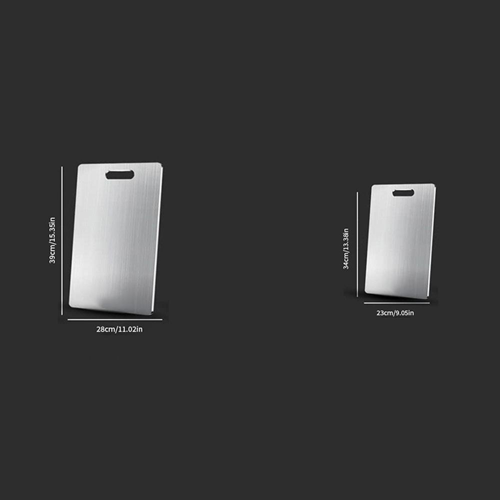 

2PCS stainless steel cutting board (long hole), stainless steel cutting board, kitchen countertop cutting board серебряный
