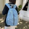 Schoolbag Large Capacity Canvas Backpack Male Korean Version High School College Student Simple Backpack Female Denim Computer Shoulder Travel Bag