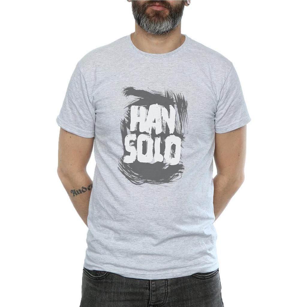 Star Wars Mens Han Solo Text T-Shirt