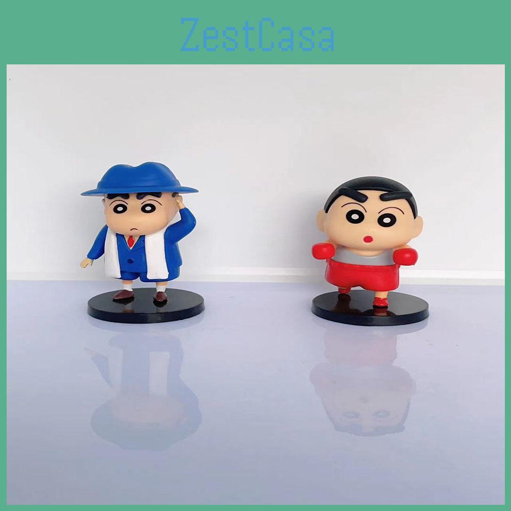 Shinchan Crayon Whimsical Desk Decor Statues In Six Colorful Designs
