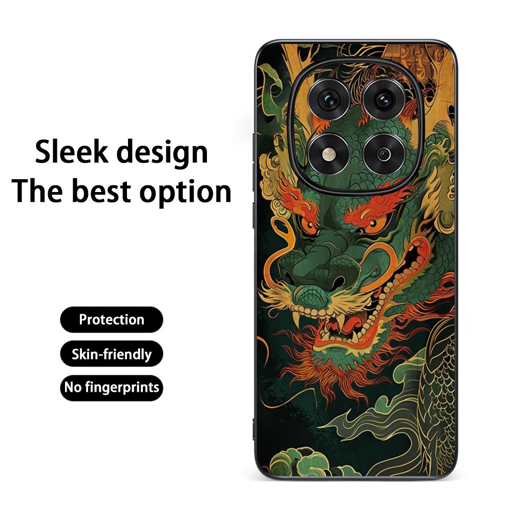 Japanese dragon Super cool painting Phone Case For Redmi Note 14 13 12 11 Pro Plus S 5G 14C A3 Soft Black Phone Cover