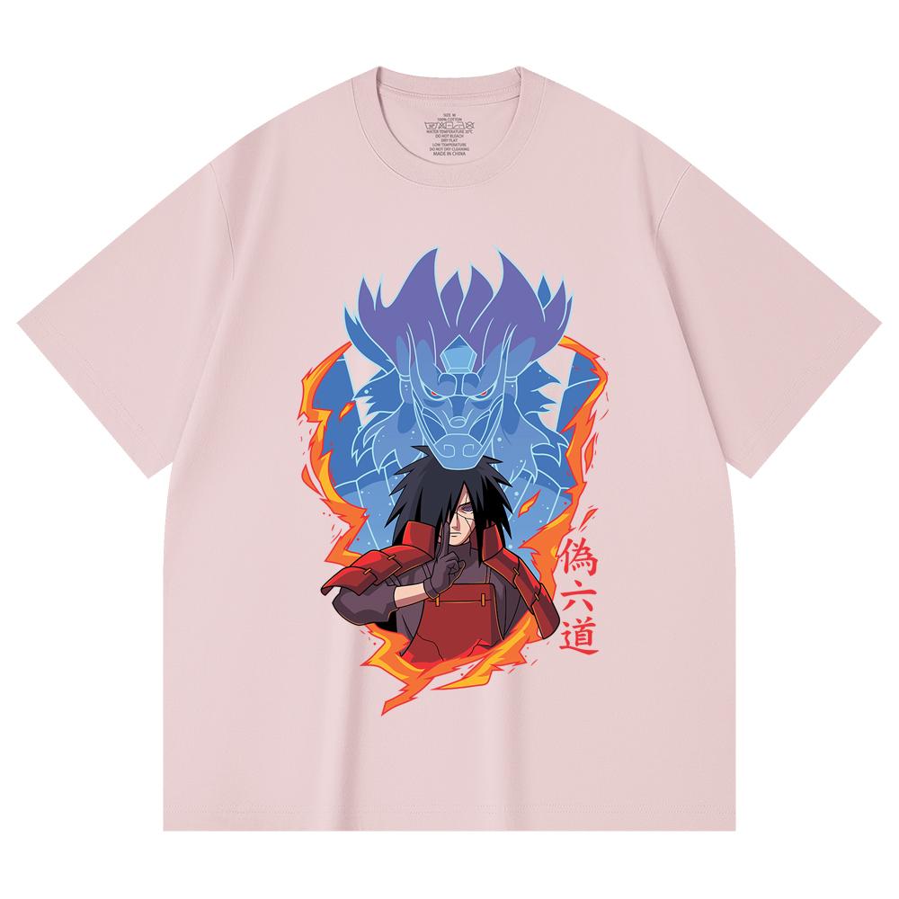 230 Gsm 100% Cotton Naruto V13 Madara Print Unisex Heavy Cotton T Shirt