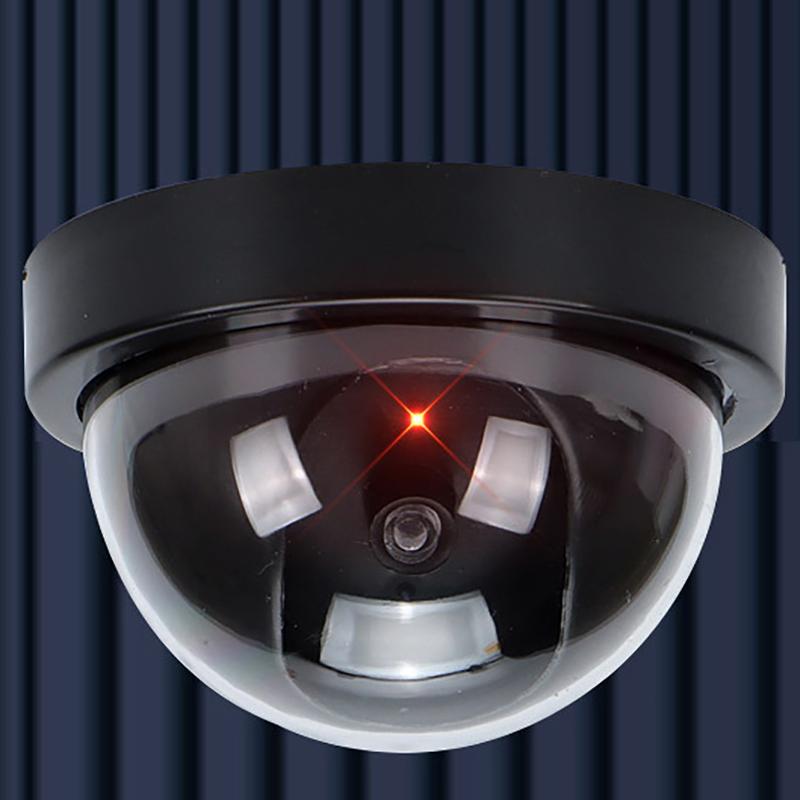 Dome Camera Dummy Waterproof Security Cctv Surveillance Camera With Flashing Red Led Light Outdoor Indoor Simulation Camer