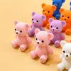 1Pc Solid Colored Stereo Simulation Bear Miniatures Sitting Bear Creative Ornament Desktop Decoration Diy Jewelry Cute Animal