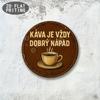 HD Tin Sign Czech Kva Je Vdy Dobr Npad Coffee D Flat Rustic Wall Decor for Cafe and Kitchen