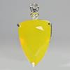 CERTIFIED 76.2 Ct Yellow Opal 925 Sterling Silver A Grade Fancy Gemstone Pendant MY-PD-121-NS
