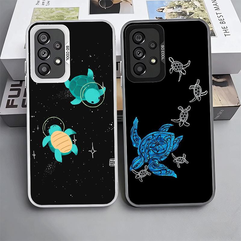 Cartoon Meereschildkröte Weiche Handyhülle für Samsung A17 A16 A15 A14 A13 A57 A56 A55 A54 A53 A37 A36 A35 A34 A33 A26 A25 A24 A23