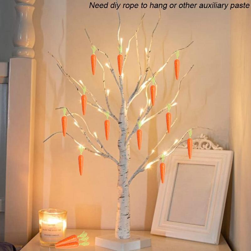 Easter Decoration Simulation Mini Carrot Artificial Foam Vegetable Carrots Easter Party Home Decor Ornaments Kids Gift DIY Craft