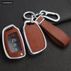 Zinc Alloy + Leather Car Key Case For Hyundai Ix25 Ix35 I10 I20 Solaris Tucson Sonata Santa Sport Elantra Creta Verna -