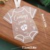 1-4PC Acrylic Christmas Tree Hanging Decor Pregnancy Announcement Ornament Gift for New Expecting Parents Xmas Hanging Ornament