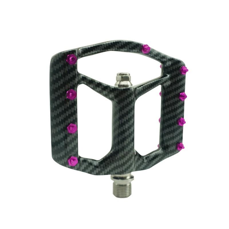 Carbon Fiber Bicycle Pedals With Titanium Axle 8 Ball Bearings Folding Mountain Road Bike Universal