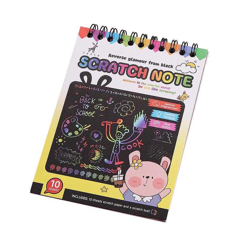 Kids' Colorful DIY Scratch Art Book for Creative Fun