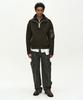 ADSB ANDERSSON BELL Double Layered Quarter Zip-Up Sweater (Khaki/Black)
