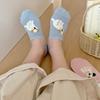 Spring and Summer Thin Boat Socks for Women, Cartoon Animal Silicone Invisible Socks for Dogs, Short, Shallow and Non-falling Heel Women's Socks