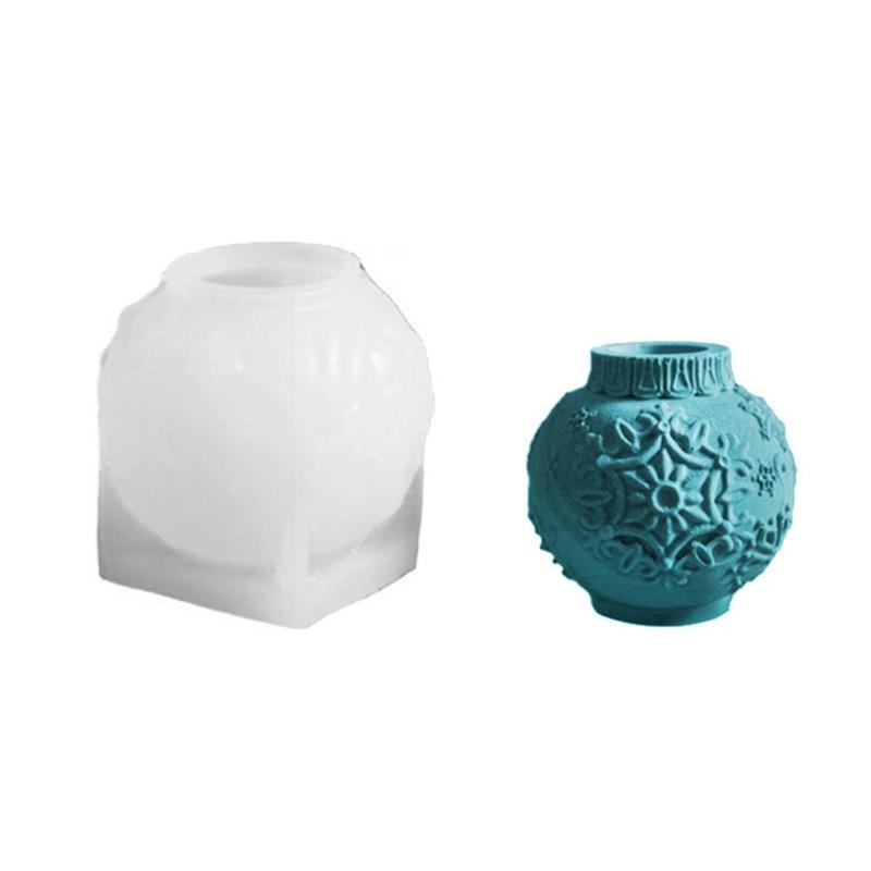 Schneeflockengeprägte Kugel Silikon Kerzenständerformen zur Herstellung von Kerzenhaltern Seife Feiertagsdekoration Epoxidharz