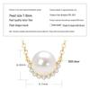 Freshwater Pearl & Diamond-Set Silver Pendant Necklace for Women