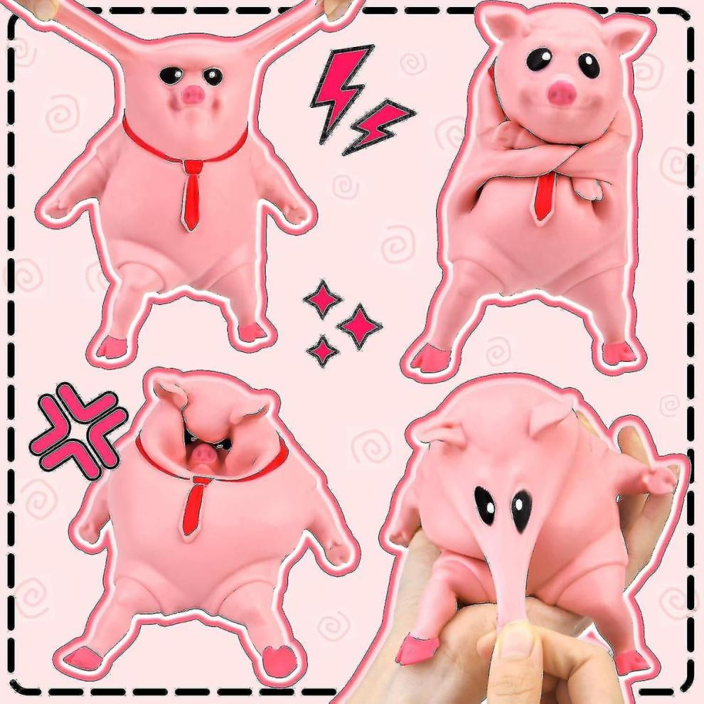 Pig Squeeze Ball Toys, Anti-stress Pig Squeeze Ball Toy, Pink Pig Fun Sensory Squeeze Toys