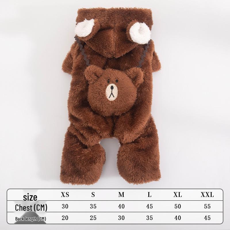 Clothes Pet Autumn Thick Velvet For Small Dogs Cats Corgi Teddy Pomeranian