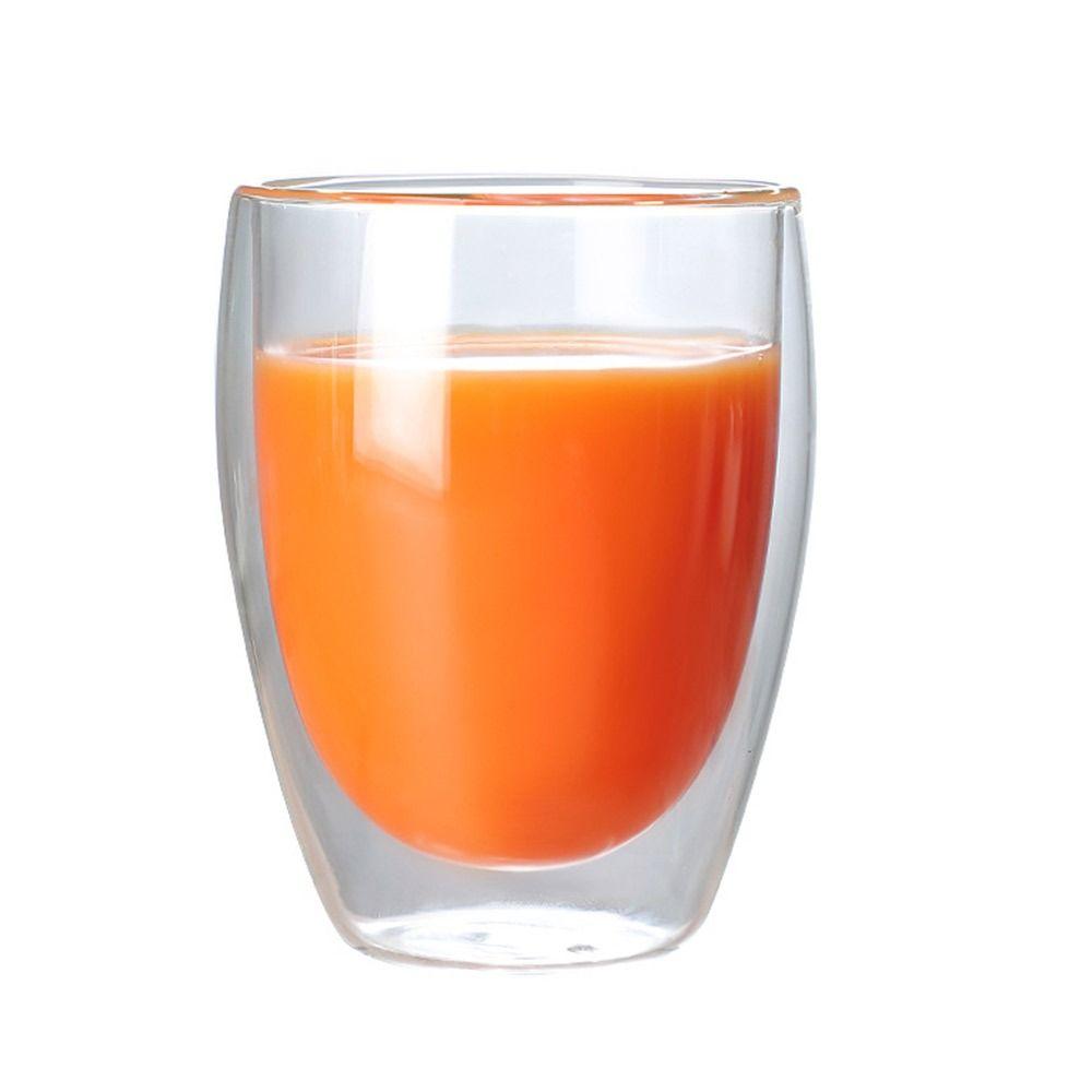 150/250/350/450ml High Borosilicate Glass Double Layer Glass Cup Drinkware Juice Cup Beer Mug