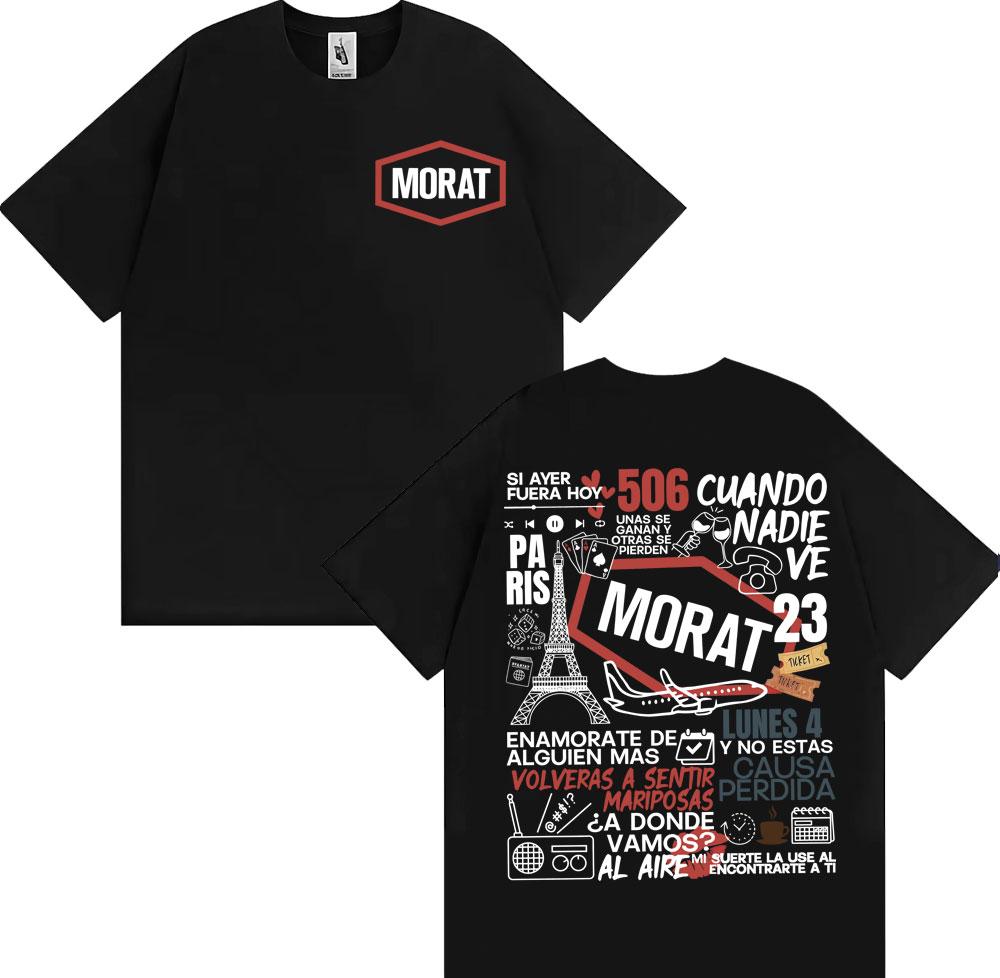 Magliette con Stampa Grafica Album Rock Band Morat Unisex Moda Donna High Street Hip Hop T-shirt 100% Cotone Comoda a Maniche Corte