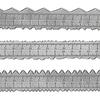 6pcs Carbon Steel Paper Tearing Ruler Jagged Lines Irregular Edge Ruler  Paper Crafts