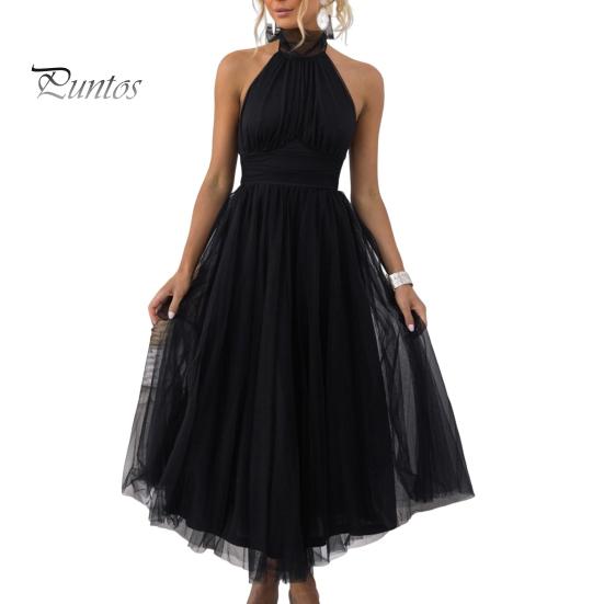 

Леди Вечернее платье На шнуровке Высокий воротник Холтер Шея Открытая спина С открытыми плечами Без рукавов Многослойная сетка Подол Сплошной цвет Трапеция Выпускной вечер для подружки невесты XL