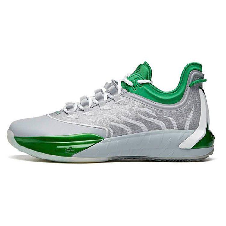 Anta Gordon Hayward GH1 Game Ready Slip Resistant Abrasion Resistant Low Top Basketball Shoes Men's Gray Green 112011103-5