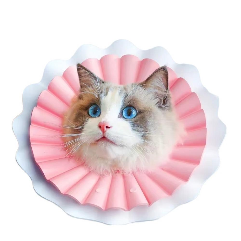 Double Layer Cat Elizabeth Collars with Buckle Protective EVA Neck Protective Circle Comfortable Easy to Wear Dog Neck Cone