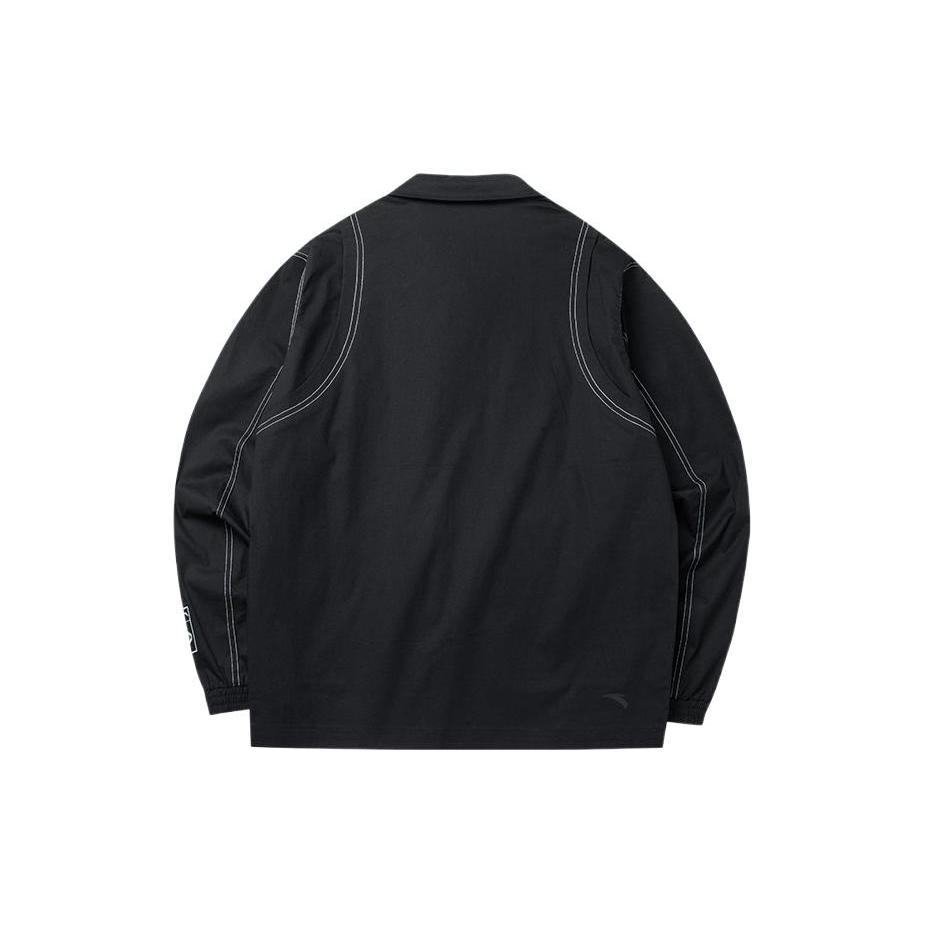 ANTA Basketball Collection Jackets Men's Black Lapel Moderate Other 952221610-2