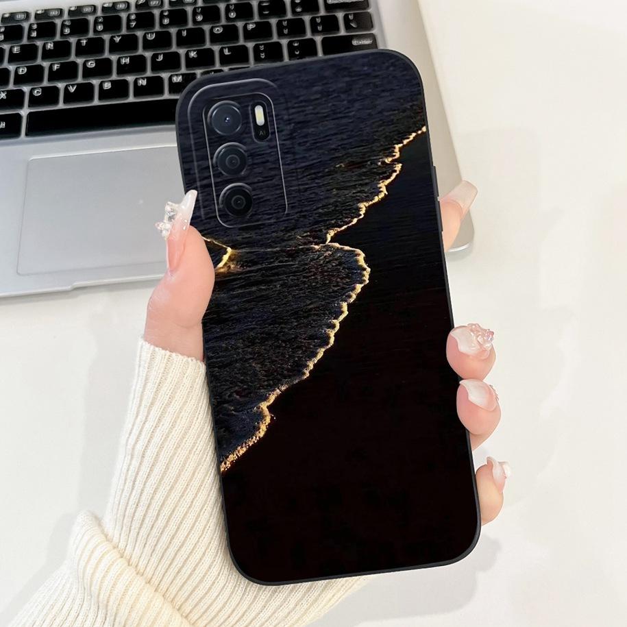 For OPPO A16 Case CPH2269 Shockproof Cover Popular Flower Matte Coque For OPPO A16S A54S CPH2271 CPH2273 Phone Cover A 16 S Capa