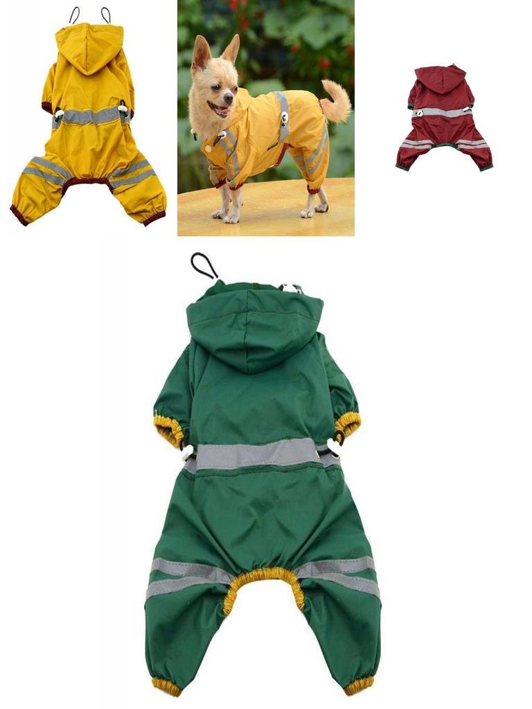 Capa de Chuva Para Cães Com Acabamento Refletor Perfeita Para Raças Pequenas Uso Primavera Verão