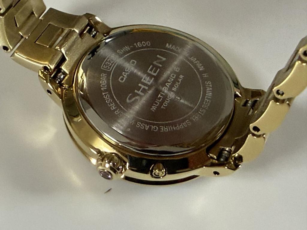 CASIO first special SHEEN Yellow Gold, come, served, SHW-1600GD-7AJR