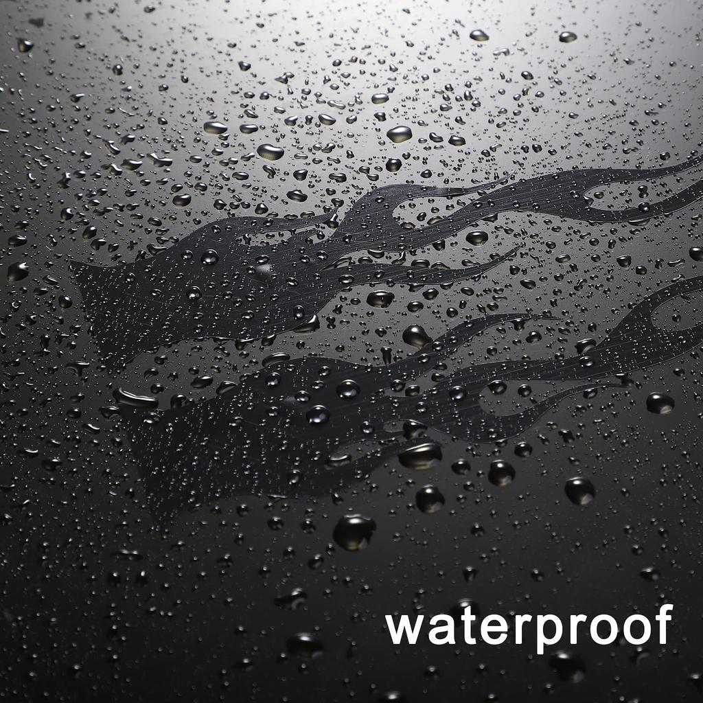 TOMALL 4pcs 20cm Flame Reflective Sticker Car Vinyl Motorsport Flame