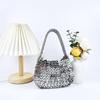 Handmade Woven Metallic Tote with Sequin Accents
