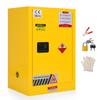 12 Gallon Explosion Proof Storage Cabinet 22.8x18.1x35in Thickened Galvanized Cold-Rolled Steel Triple-Point Lock for Industrial