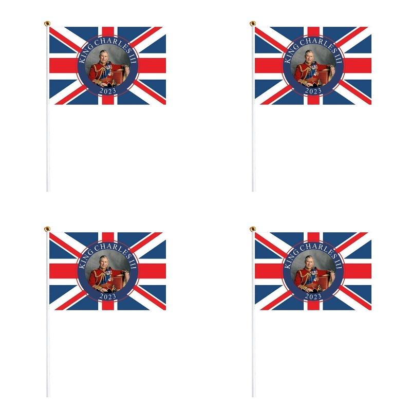 King Charles Iii Handheld Polyester Flag Vibrant Colors And Exquisite Craftsmanship