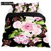 Duvet Cover Set Queen Floral Bedding Elegant Peony Bedding Soft Comforter Cover Set with With 2 Pillowcases 3Pcs Queen Full Size