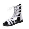 Ladies Style Rivet Cutout Back Zip Sandals Versatile Fashion Casual Sandals Summer