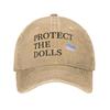aProtect The Dolls Bold Feminist Empowerment Baseball Cap Vintage Distressed Cotton  Snapback Cap Unstructured Soft Hats Cap
